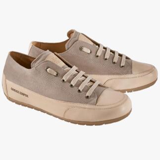Deux sneakers Candice Cooper en beige côte à côte.