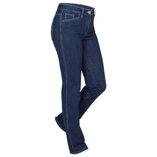 Jeans bleues en taille 18, vue de côté.