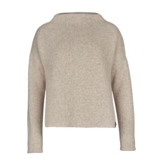 Pull en laine beige à col rond