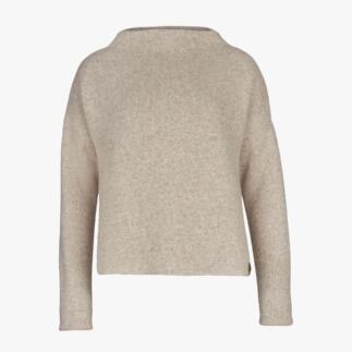 Pull en laine beige à col rond