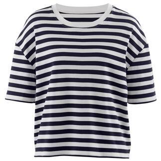 T-shirt Boxy rayé, vu de face.