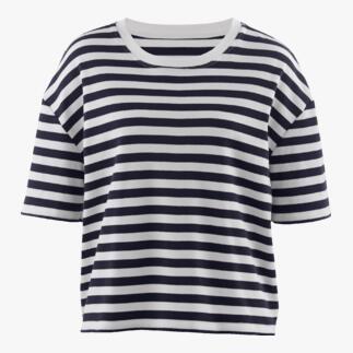 T-shirt Boxy rayé, vu de face.