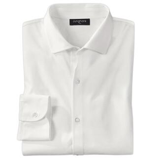 Chemise en coton-crêpe Junghans blanche pliée