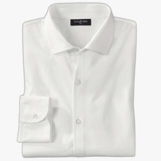 Chemise en coton-crêpe Junghans blanche pliée
