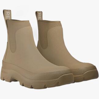 Bottes Chelsea en néoprène beige Tretorn avec empiècement élastique.
