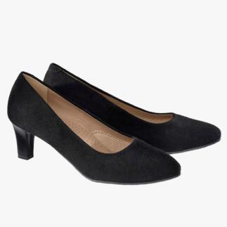 OCONI Relax-pumps noires avec un talon sur fond neutre