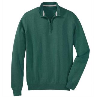 Pull Alan Paine tout saison vert, taille 48, avec fermeture éclair.