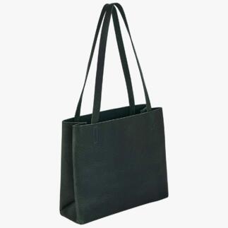 Sac en cuir vert de Harold's vu en vue latérale.
