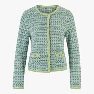 Cardigan Junghans 1954 Couture avec un motif clair.