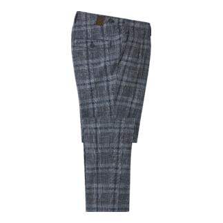 Pantalon crêpe g1920 rayé gris en vue plate.