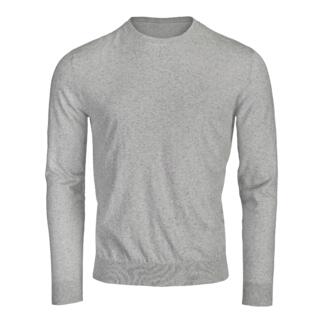 Pull en tweed d'été gris sur fond clair.