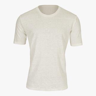 T-shirt en lin blanc Phil Petter vu de face.