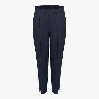 Pantalon en jersey d'été St.Ann en bleu marine avec ceinture élastique.