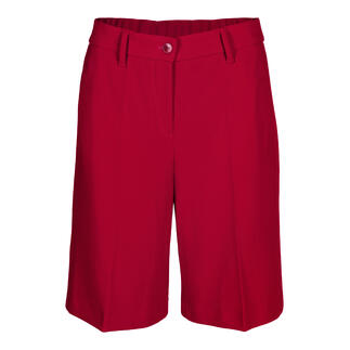 Bermudas Gardeur en rouge avec bouton et passants de ceinture.