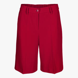Bermudas Gardeur en rouge avec bouton et passants de ceinture.