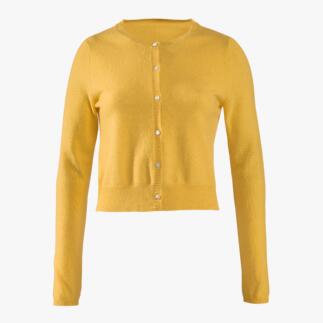 Cardigan court jaune FTC avec boutons