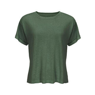 Haut en crêpe de soie Junghans vert en tant qu'élément unique.
