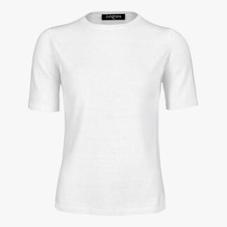 T-shirt Milk-Cotton Junghans 1954, simple t-shirt blanc à col rond.