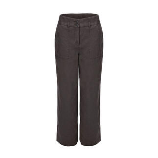 Vue avant du pantalon d'été Kris Reutter Coldblack® en brun foncé.
