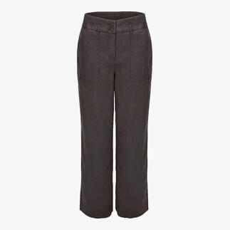 Vue avant du pantalon d'été Kris Reutter Coldblack® en brun foncé.