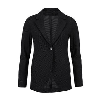 Blazer noir à pois blancs avec col ouvert