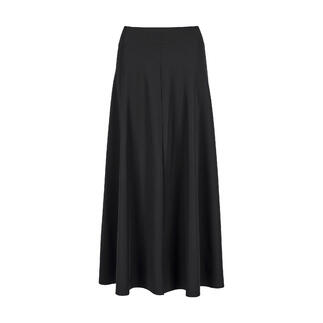 Jupe longue noire coupe A en jersey