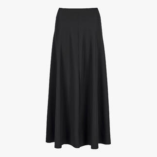 Jupe longue noire coupe A en jersey