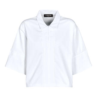 Chemise oversize boxy blanche en taille 36 avec manches courtes.