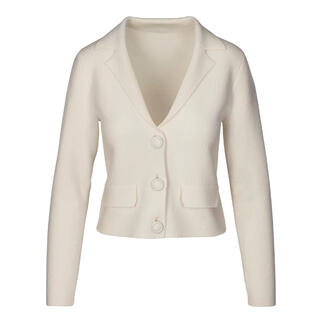 Blazer en cachemire blanc avec des boutons à l'avant