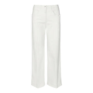 Pantalon large blanc de RAPHAELA BY BRAX, vue avant avec poches latérales.