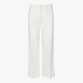 Pantalon large blanc de RAPHAELA BY BRAX, vue avant avec poches latérales.