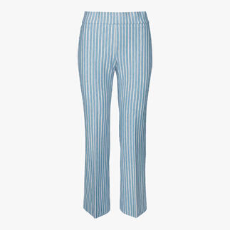 Pantalon à rayures bleu de Seductive, vue avant.