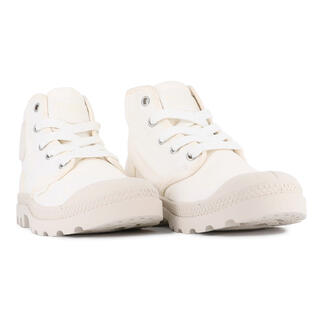 Bottes en toile Palladium couleur offwhite, taille 36, vue de face