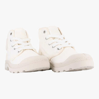 Bottes en toile Palladium couleur offwhite, taille 36, vue de face