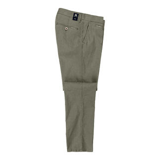 Pantalon en lin business kaki sur fond blanc