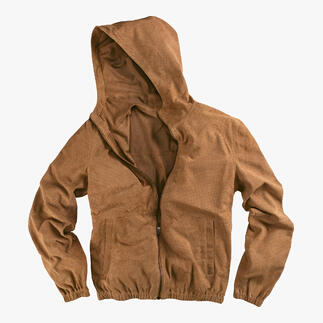 Hoodie en velours marron avec motif perforé