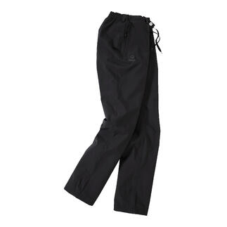 Pantalon hardshell pour femmes en noir avec cordon de serrage.