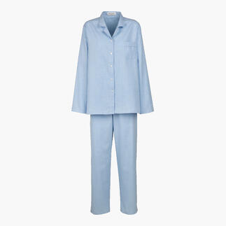Pyjama en flanelle de laine Novila taille 36, composé d'une chemise et d'un pantalon.
