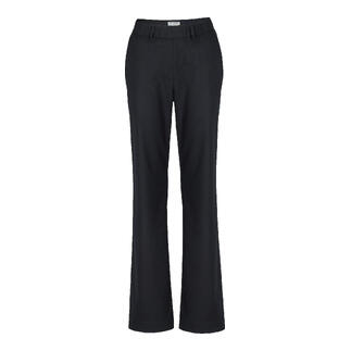 Pantalon en lyocell et laine navy debout avec taille élastique.