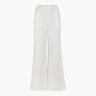 Pantalon en twill blanc sur fond blanc