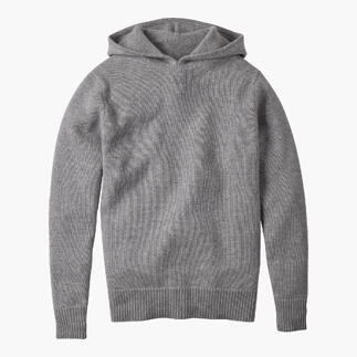 Sweat à capuche H en cachemire bouilli gris sur fond clair