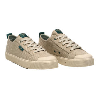 Baskets en toile beige en taille 36 avec un design classique.