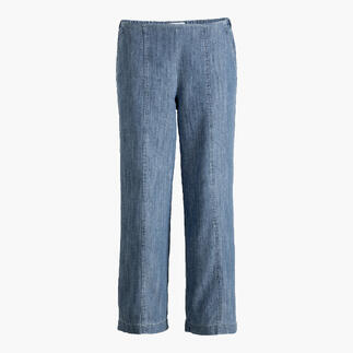 Pantalon en lyocell-lin léger, taille 36, vu de face.