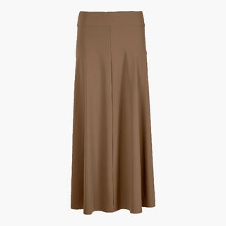 Jupe en jersey A-ligne couleur cappuccino, forme fluide, taille 36