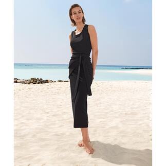 Robe de valise noire sans manches avec coupe élégante