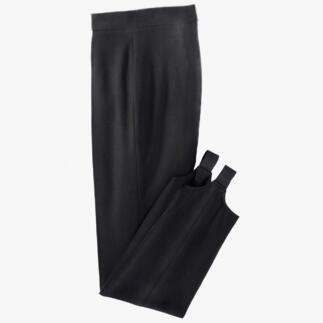 Pantalon noir avec deux boucles latérales.