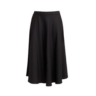 Jupe en laine noire évasée en ligne A.