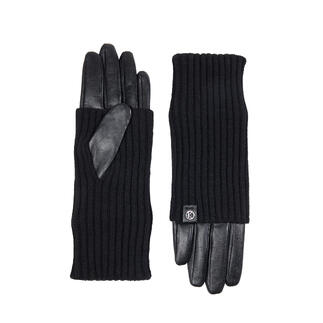 Gants noirs sans doigts avec des parties en cuir