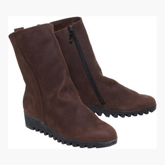 Botte confortable arche en brun avec fermeture éclair