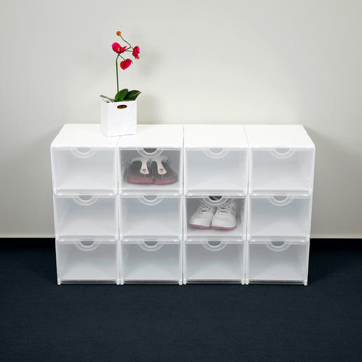 Super boîtes pliantes En un tour de main : un placard à chaussures, un conteneur de bureau, une étagère de salle de bain ...